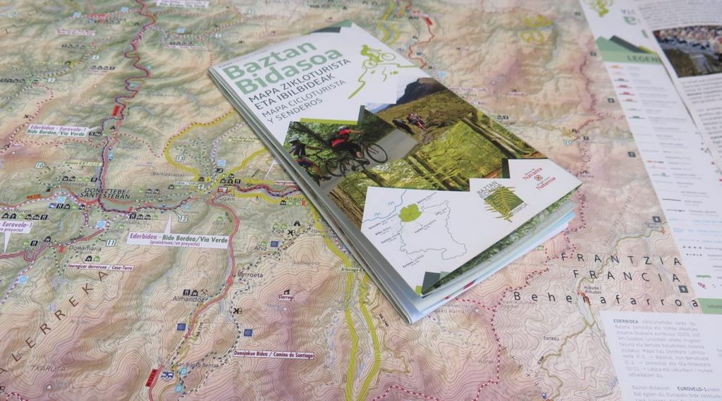 Mapa CicloTurista y de senderos de Baztan-Bidasoa