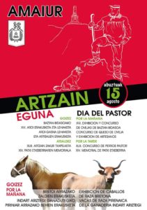 cartel Día del pastor en Amaiur 2018