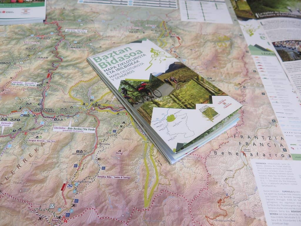 Mapa CicloTurista y de senderos de Baztan-Bidasoa